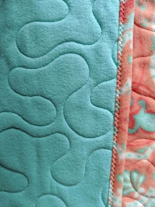 Vicki's Crafts and Quilting Warm fleece blanket/quilt