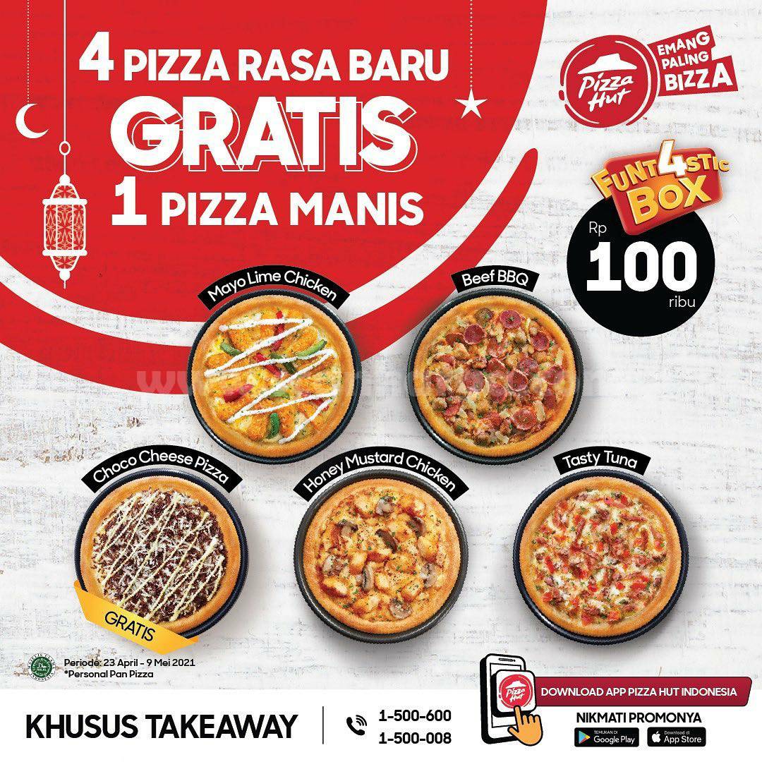 Promo PIZZA HUT BELI FUNT4STIC BOX GRATIS 1 Personal Pizza scanharga