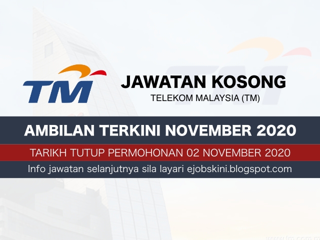 Jawatan Kosong Telekom Malaysia Tm November 2020
