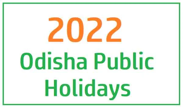 Odisha Public Holidays in 2022 Year