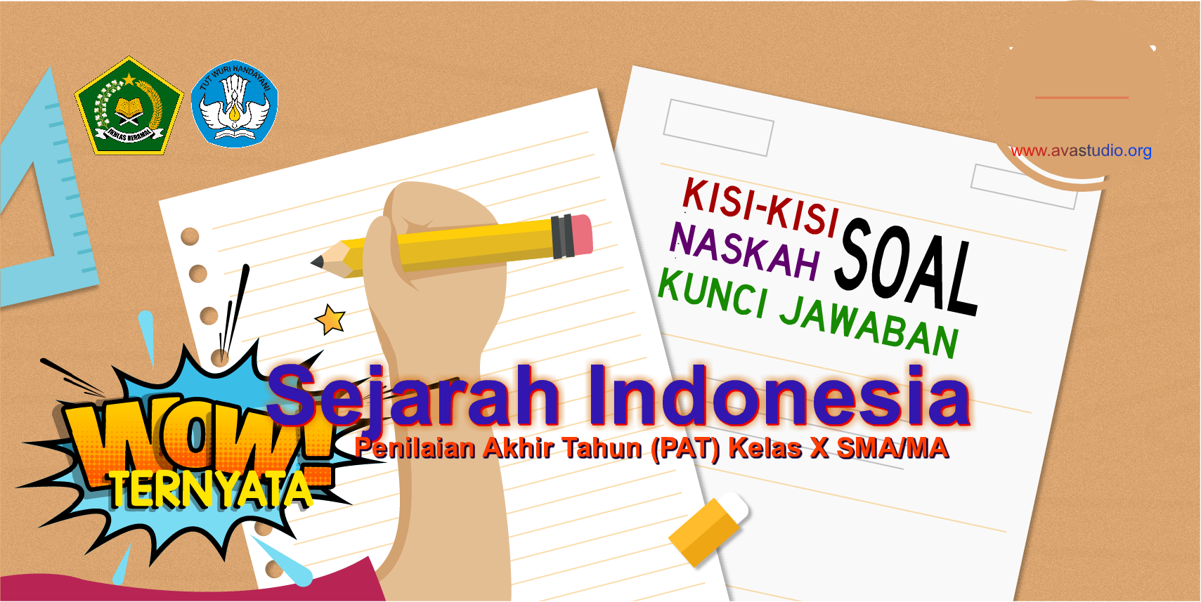 Kisi-Kisi, Naskah Soal dan Kunci PAT "Sejarah Indonesia" Kelas 10 SMA/MA Kurikulum 2013