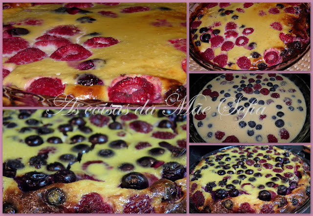 Pudim de Framboesas e Mirtilos / Raspberries and Blueberries Pudding