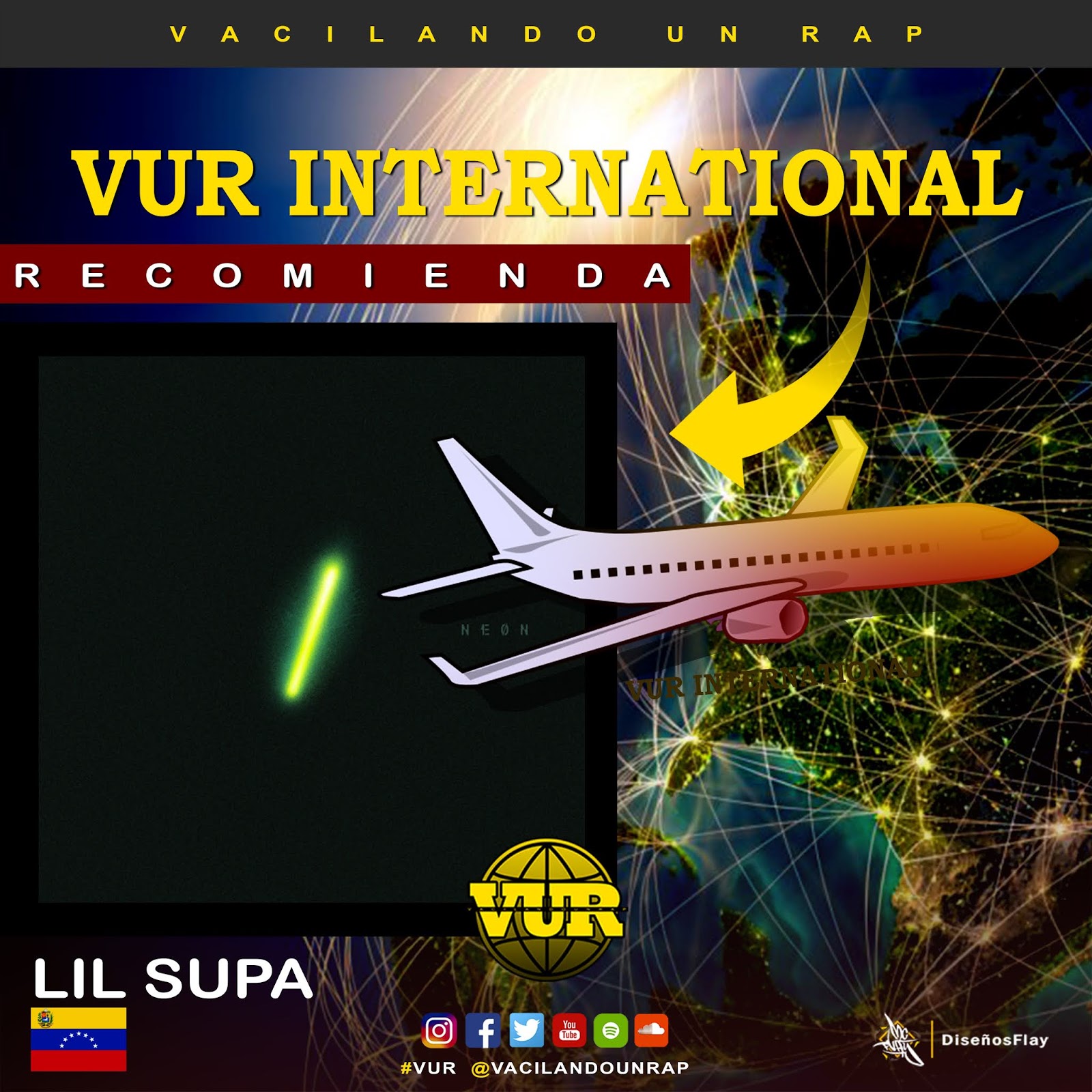 Lil Supa es destacado en VURINTERNACIONAL con "NEON" 2020 VUR