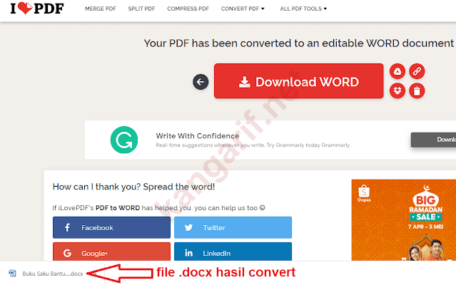 download file .docx hasil convert