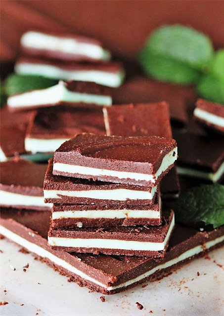Stack of Homemade Andes Mints Image