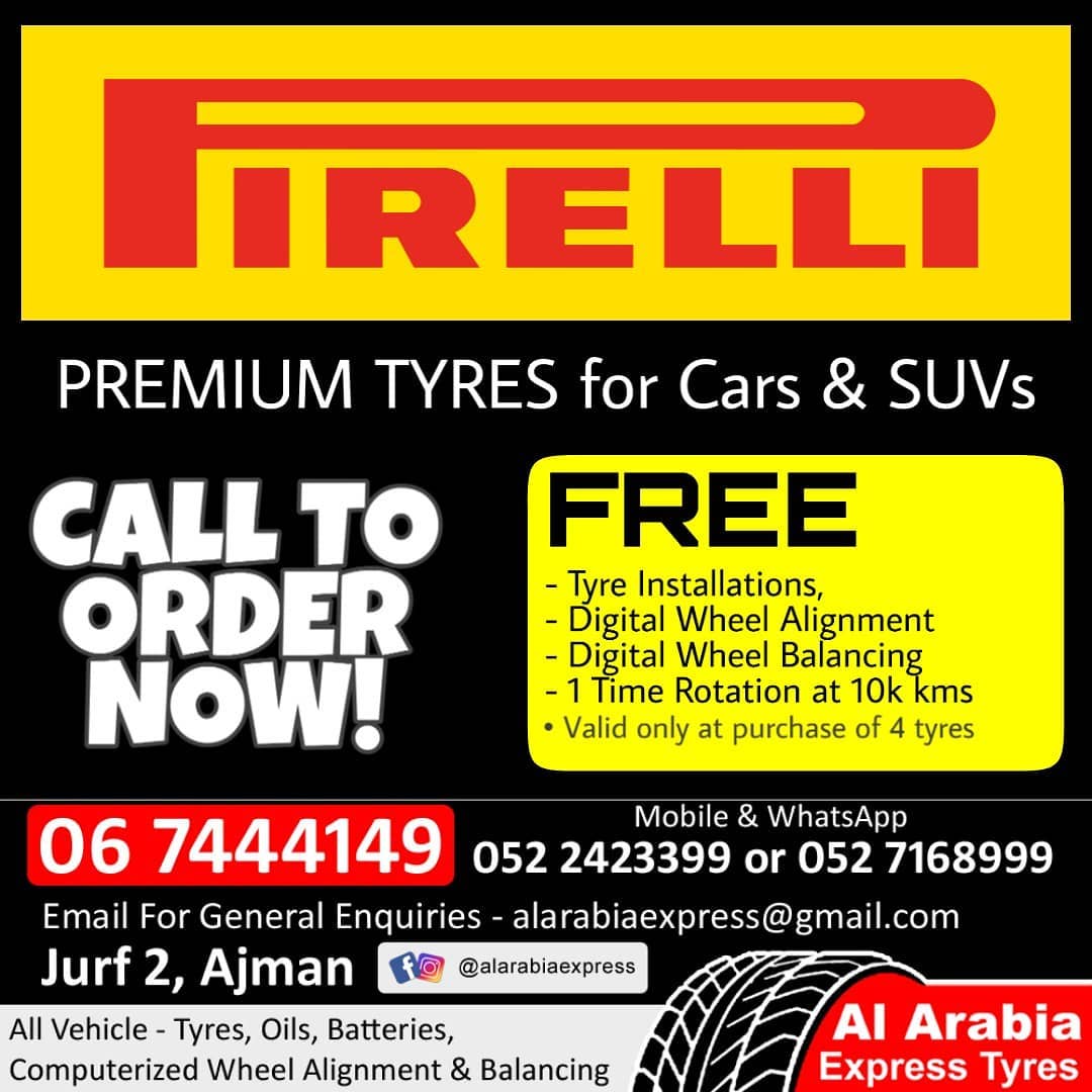 Pirelli Tyres Tyre Shop, Al Arabia Express Tyres, Jurf 2, Ajman