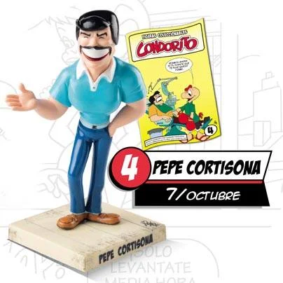 colección condorito y sus amigos, figura de pepe cortisona