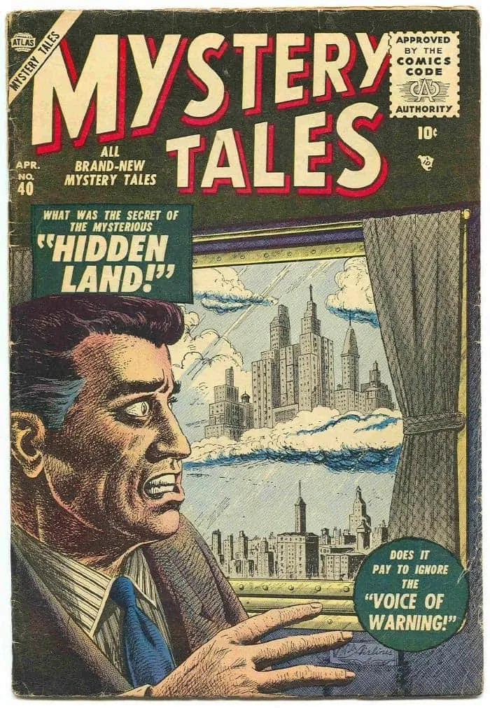 Mystery Tales #40, portada de Carl Burgos