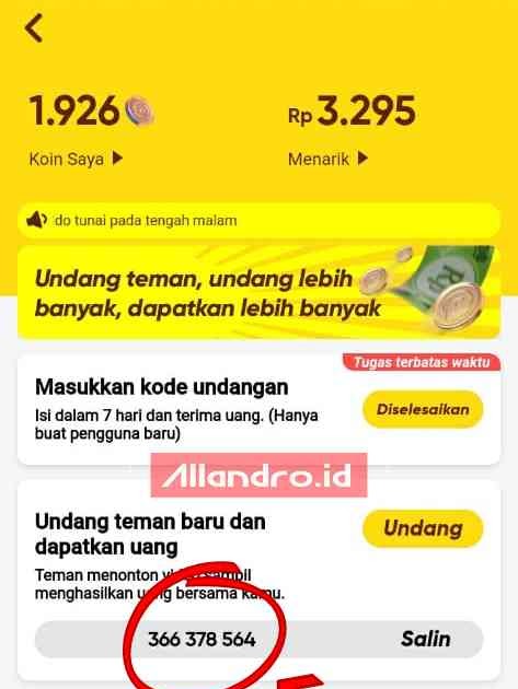 Kode Redeem Snack Video : Cara Mengundang Teman Di Aplikasi Snack Video