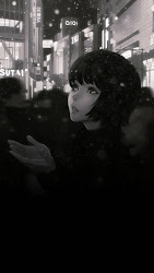 Anime girl wallpaper black and white HD Mobile Walls