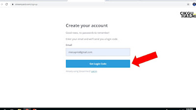 Log in StreamYard kali pertama