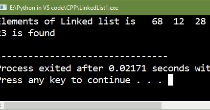 Program in C & C++ to implement binary search method on Linked list image.