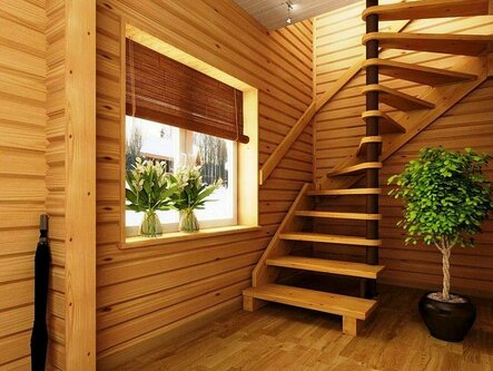 wooden house interior design