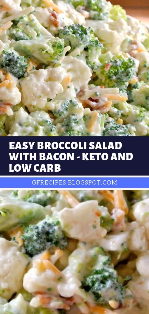Easy Broccoli Salad with Bacon Keto and Low Carb Good Food Recipes