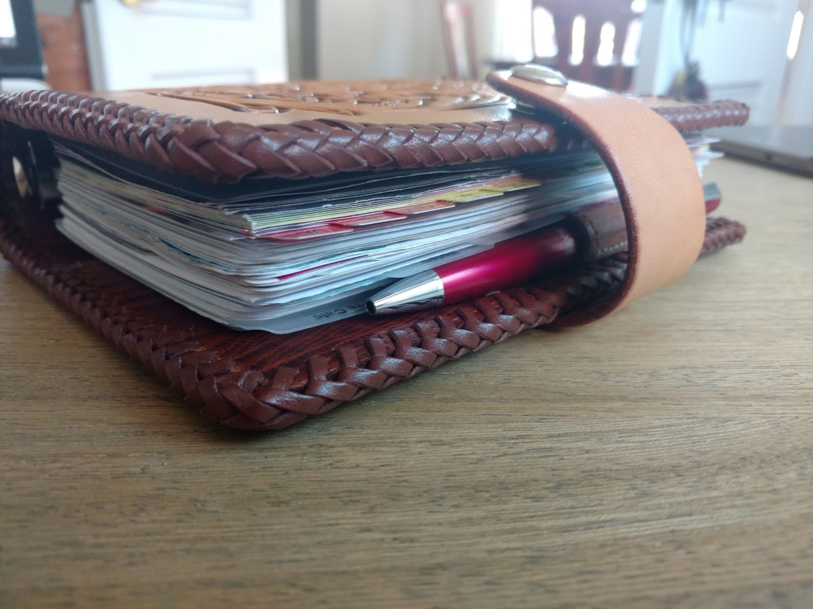 Sharondippity Custommade handtooled leather planner
