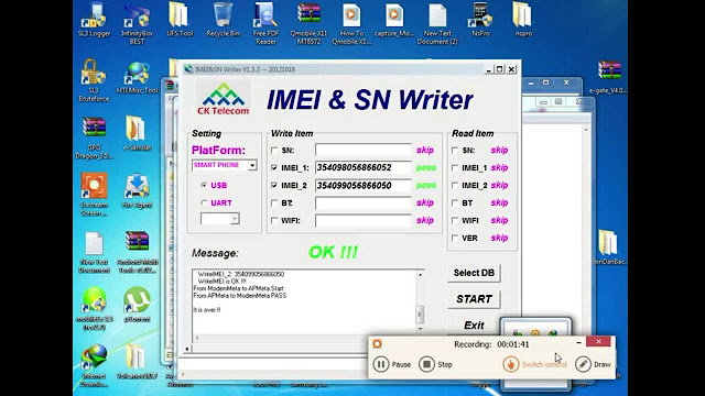 Imei & SN Writer Succes