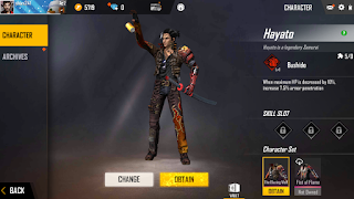 Hayato the charector of free fire Hayato the charector of free fire