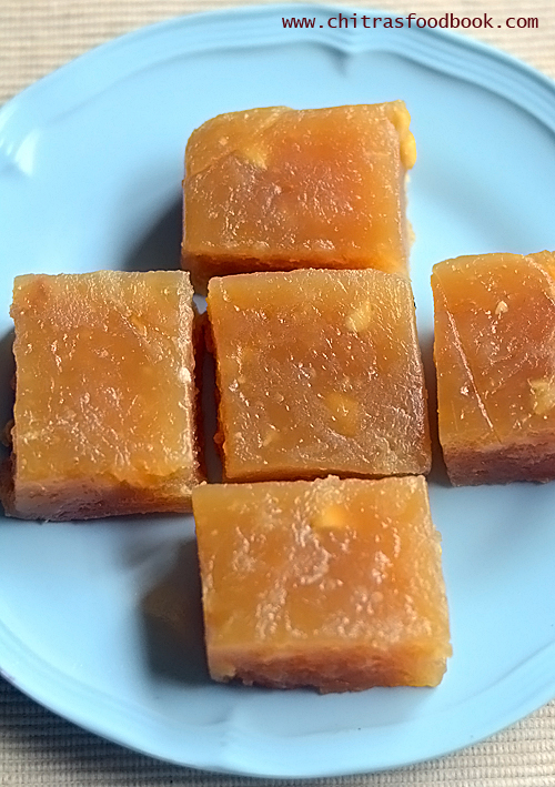 Muscoth Halwa Recipe Halwa Without Ghee Chitra's Food Book