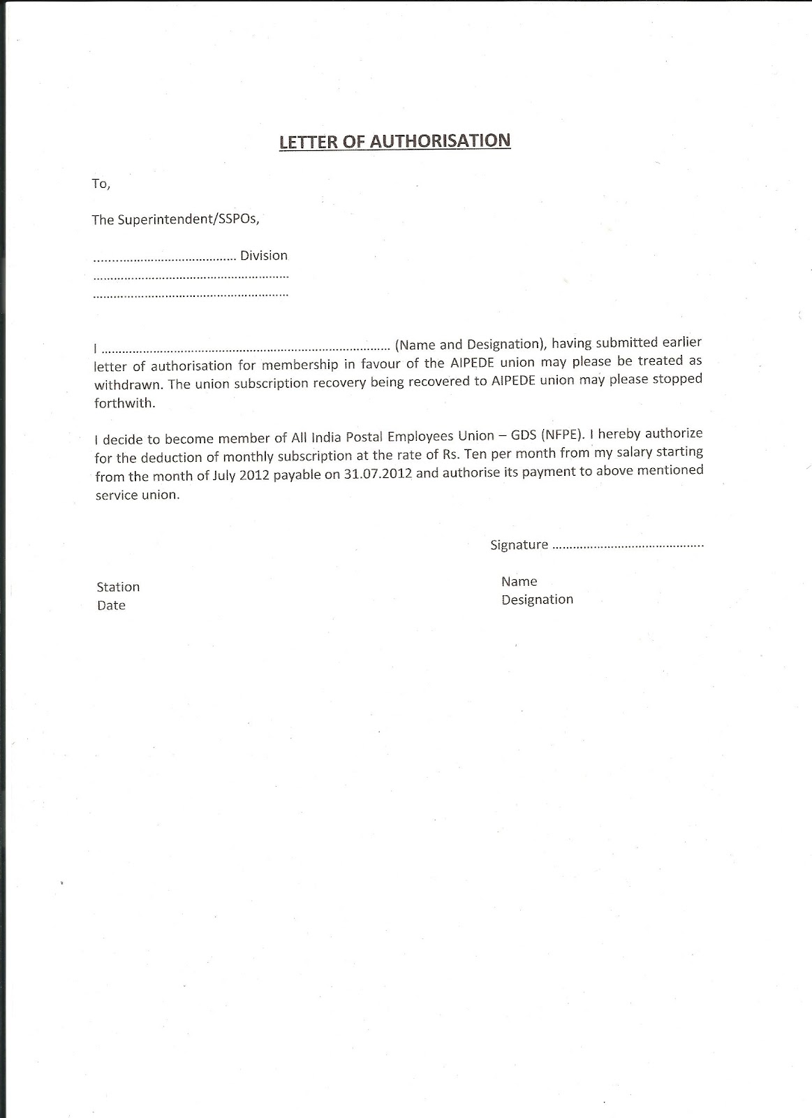 Authorization Letter To Philhealth