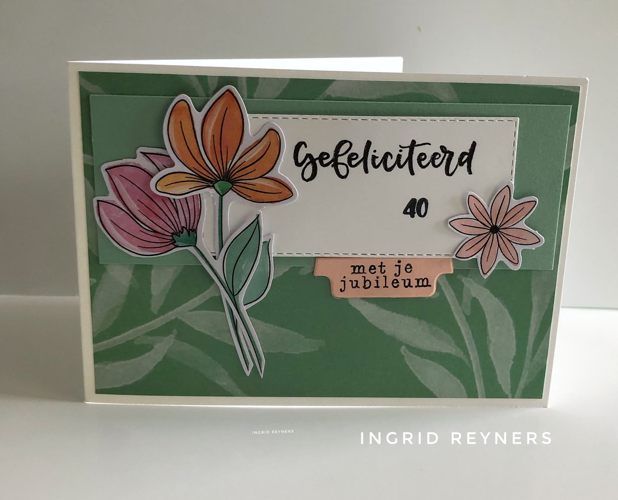 kaartje voor jubileum - 40 jaar in dienst
