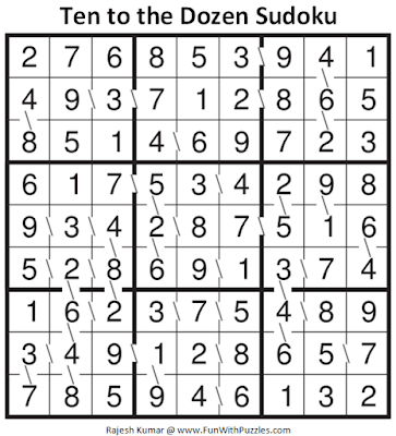 Answer of Ten to the Dozen Sudoku Puzzle (Fun With Sudoku #344)