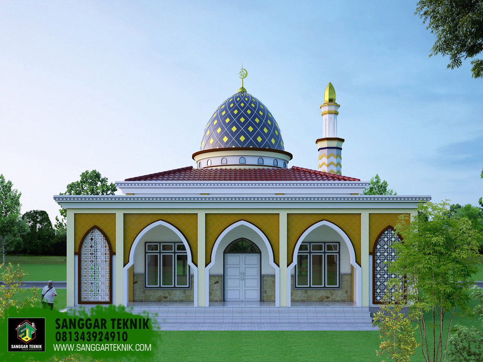 Desain Masjid  Minimalis  Modern Dwg Nusagates