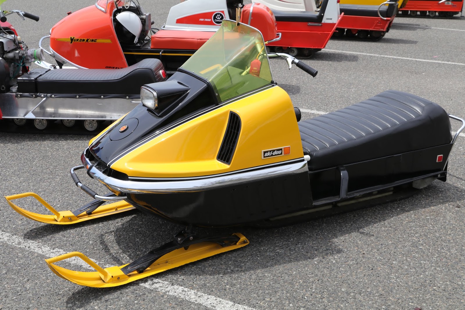 OldMotoDude Vintage SkiDoo Snowmobile on display at the 2019 Cool