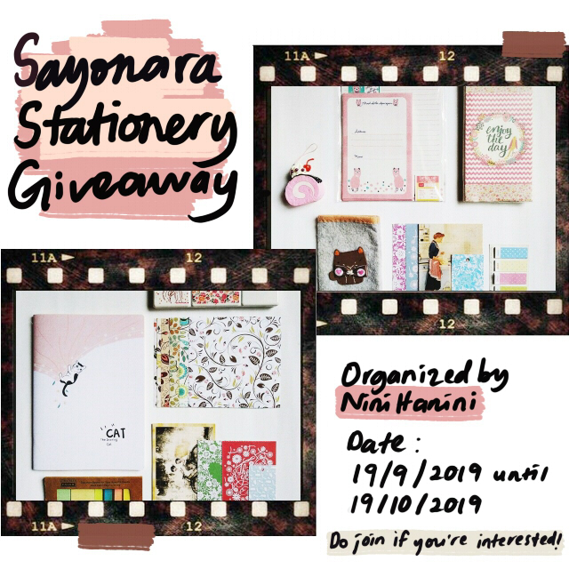 Sayonara Stationery Giveaway by NiniHanini