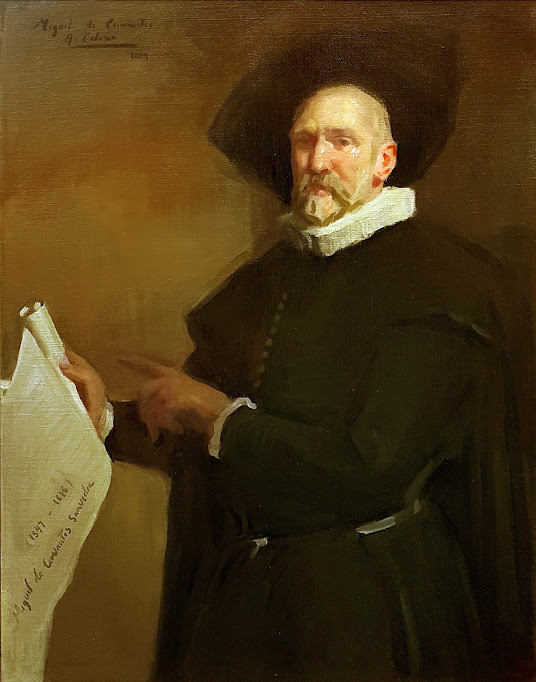 Miguel de Cervantes Saavedra, Alejandro Cabeza, Retrato de Miguel de Cervantes, Miguel de Cervantes, Portrait of Miguel de Cervantes, Cervantes, Esquivias, Retrato de Miguel de Cervantes, Escritores Españoles, Miguel de Cervantes, Alejandro Cabeza, Pintor Valenciano, Pintor Alejandro Cabeza, Pintores Valencianos, Retratista español, Retratos de Alejandro Cabeza