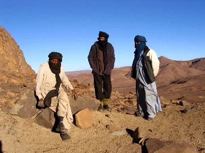 Tuareg nomadic tribesmen in the Sahara and Sahel regions of Africa