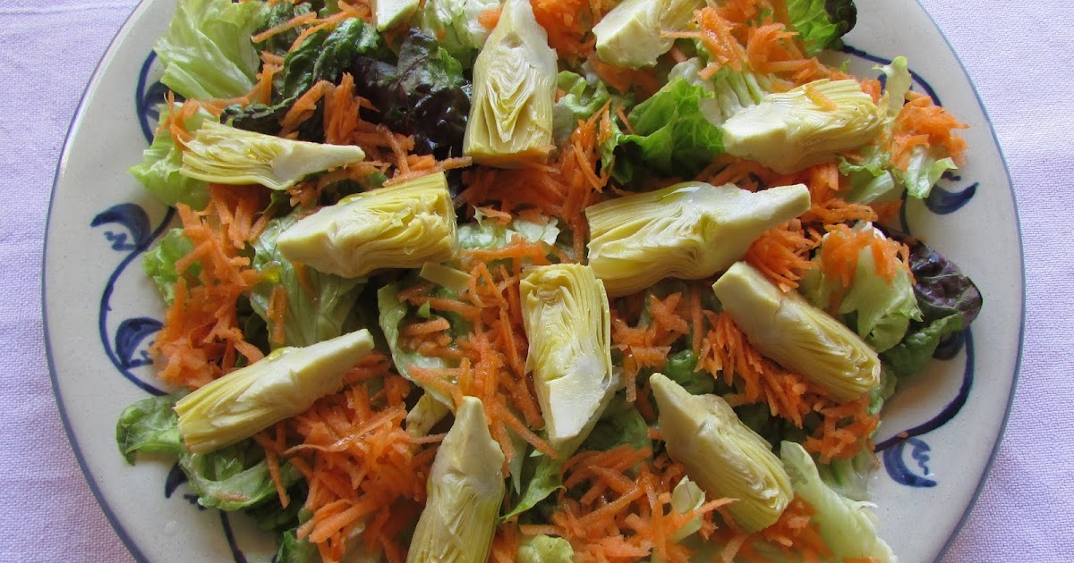 COMEMOS PARA VIVIR: ENSALADA CON ALCACHOFAS AL NATURAL