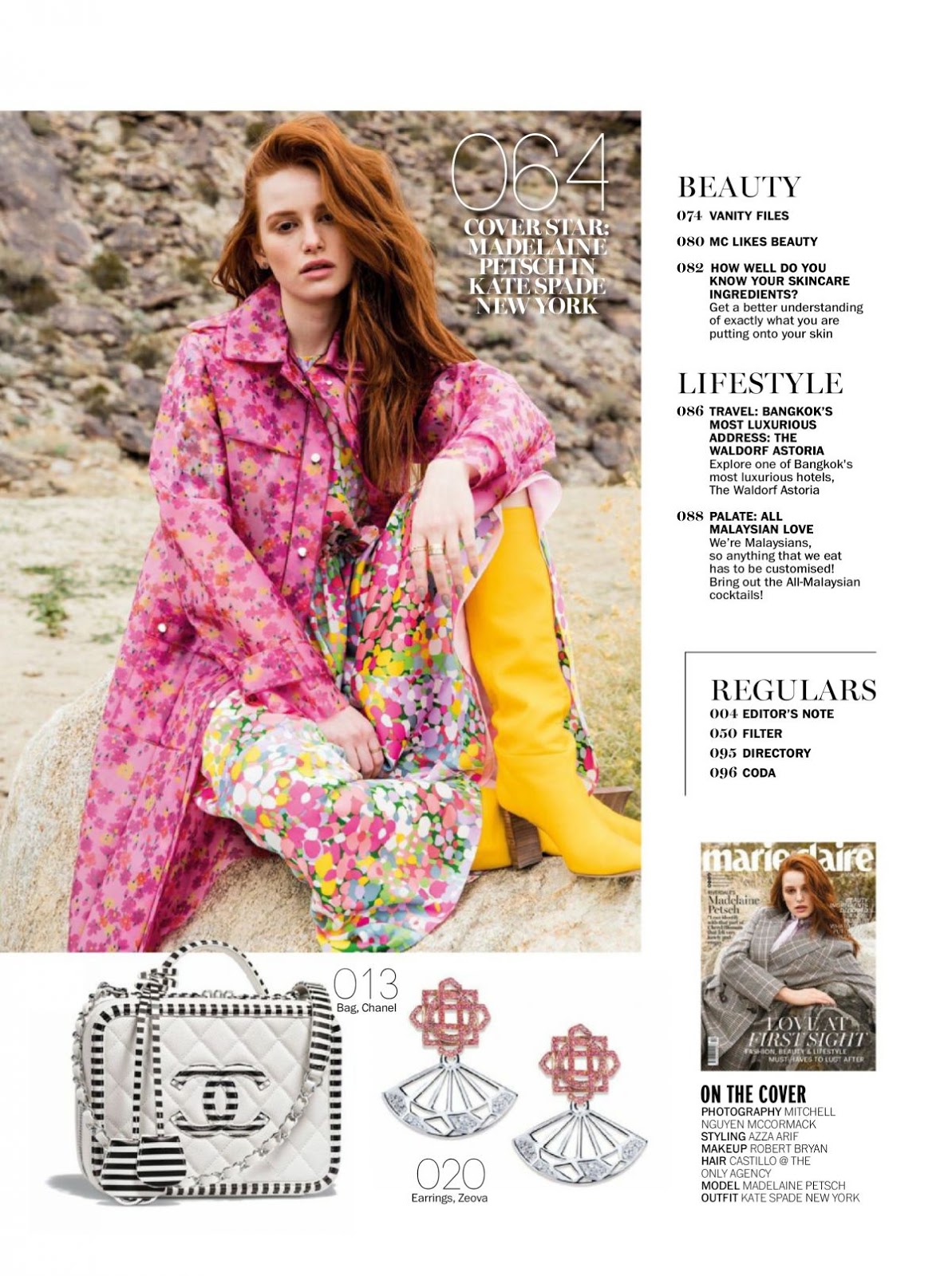 Madelaine Petsch in Marie Claire Magazine Malaysia February 2019