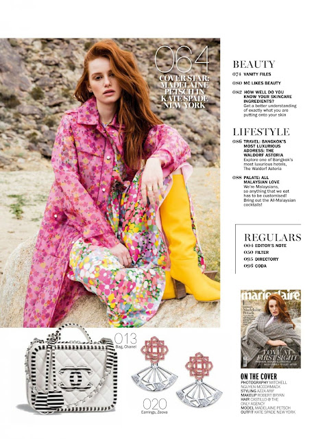 Madelaine Petsch in Marie Claire Magazine Malaysia February 2019