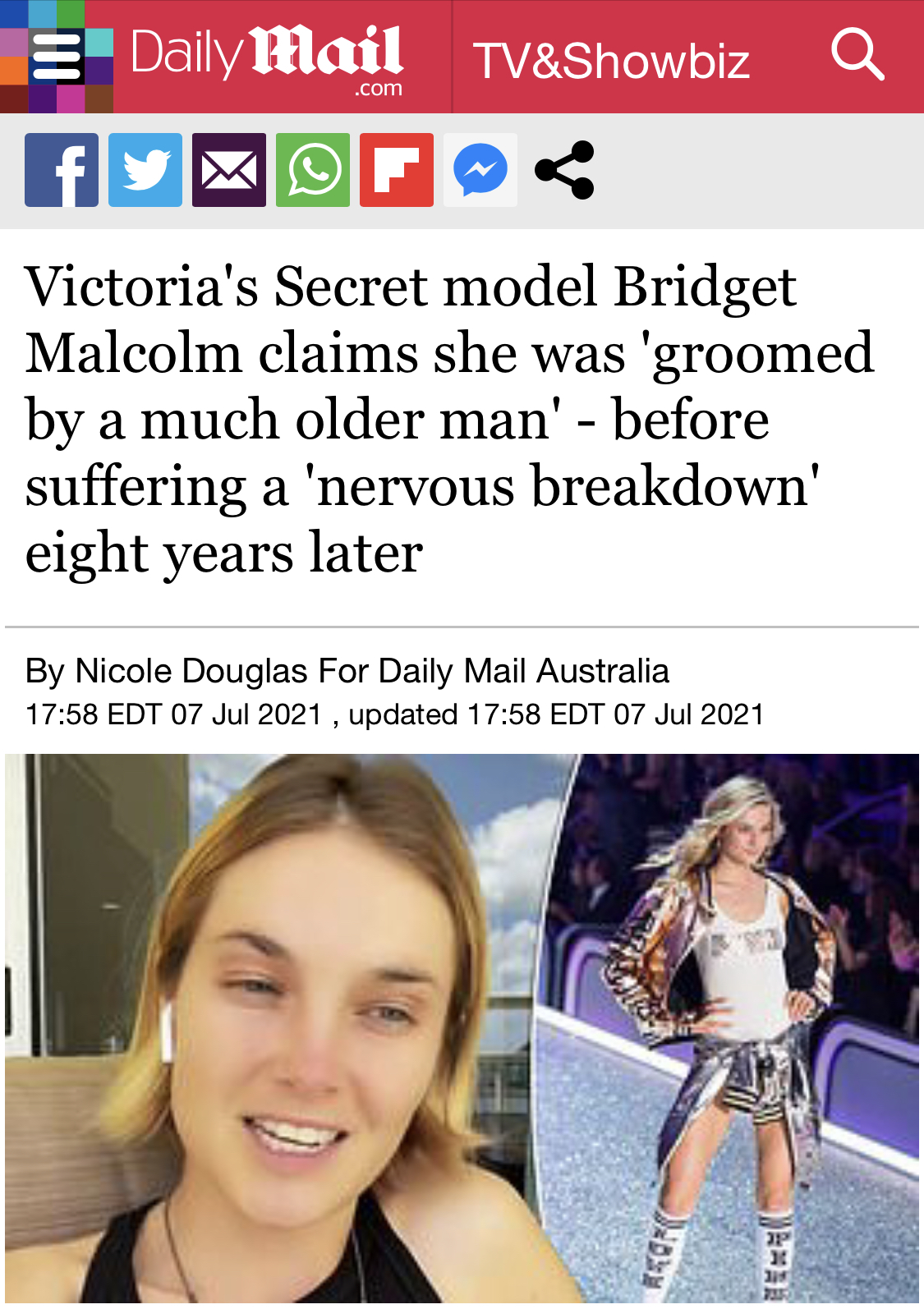 The Allure Of Nymphets Victoria S Secret S Bridget Malcolm Claims