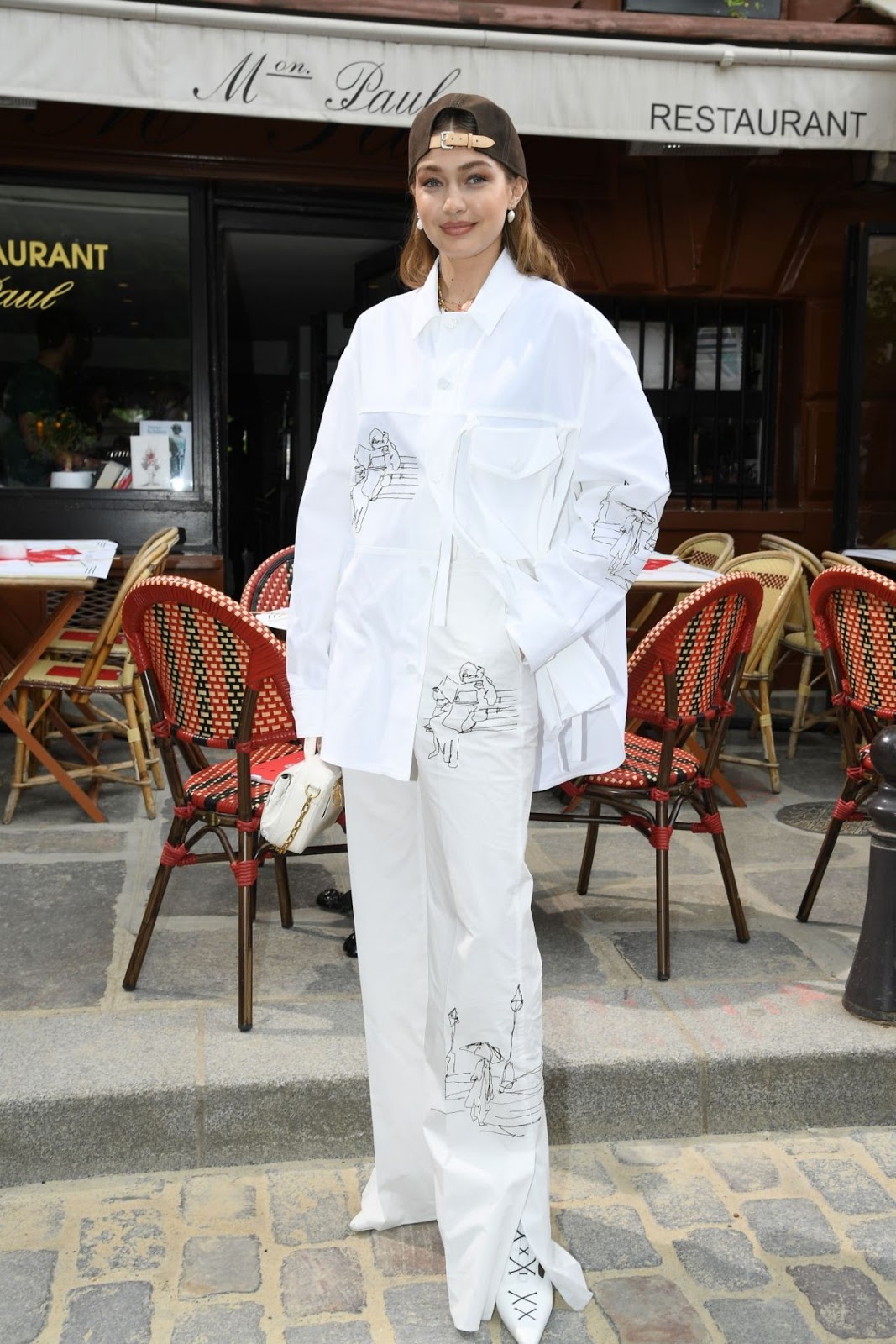 Red Carpet Dresses: Gigi Hadid - Louis Vuitton Menswear Spring Summer 2020 Front Row in Paris 2019