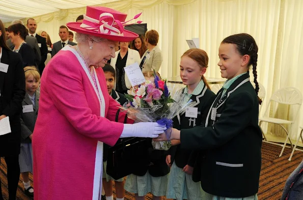 Queen Elizabeth II, Patron, Berkhamsted School, inspects a Guard of Honour formed from the school's Combined Cadet Force