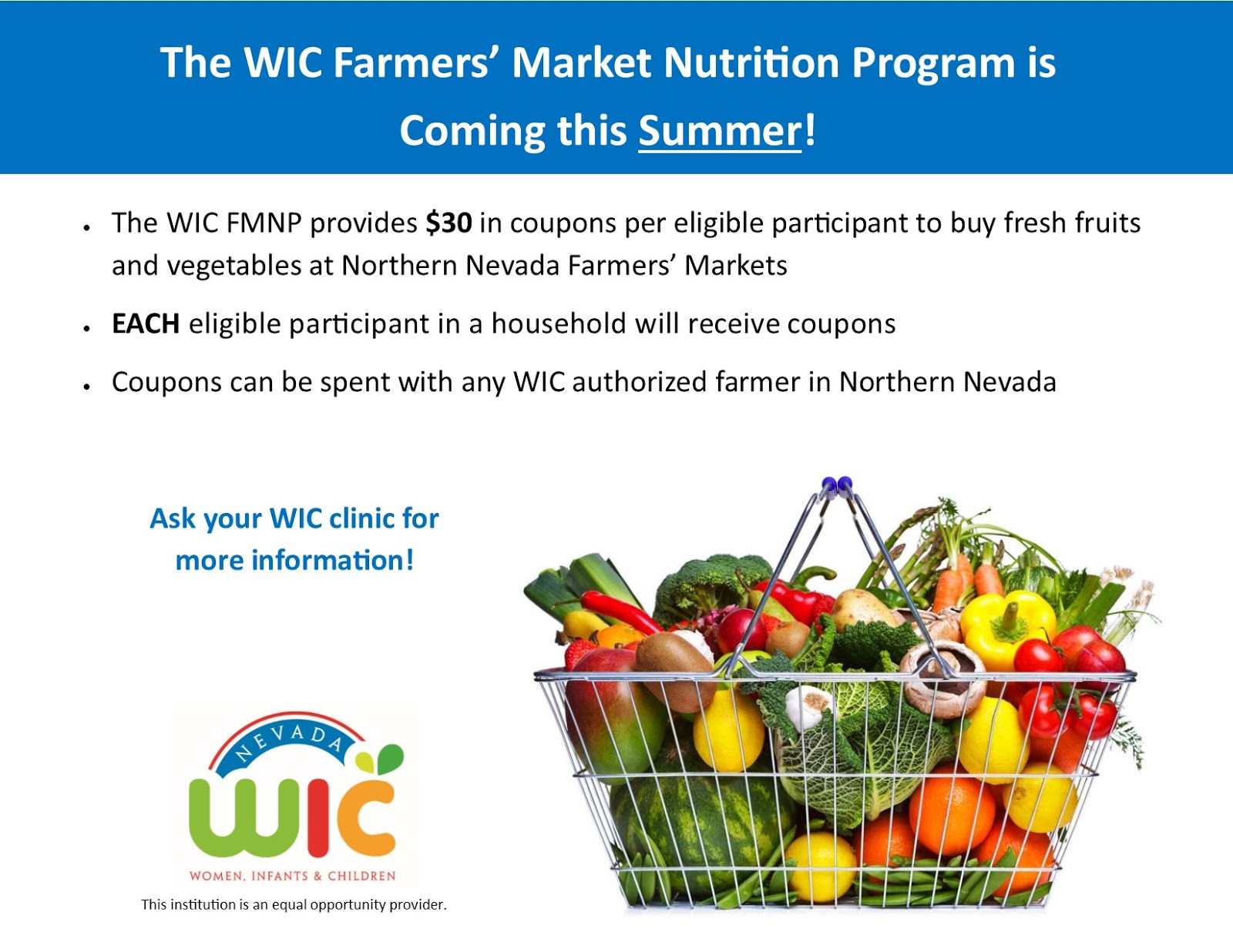 CahsNV WIC Farmers Market Nutrition Program