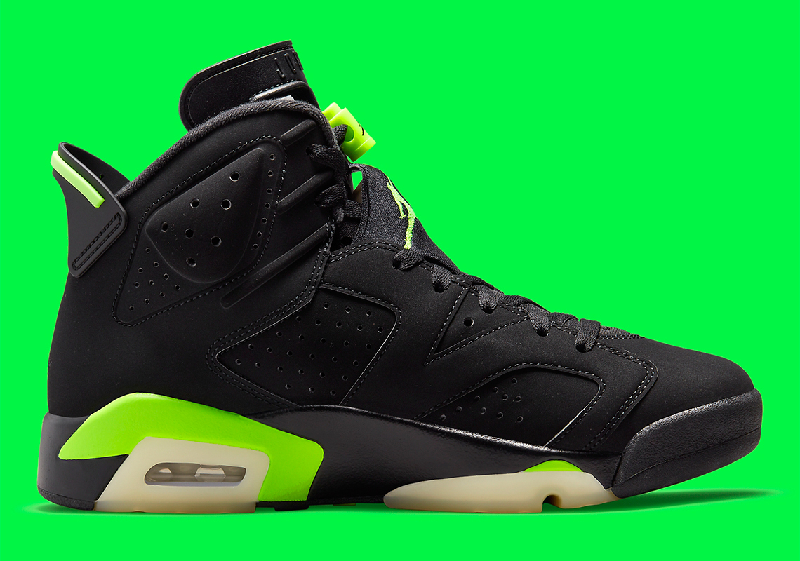 electric green jordan 6 men