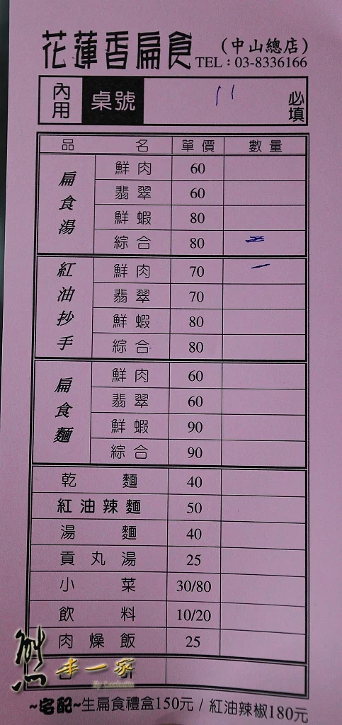 花蓮香扁食炒手|花蓮中山路美食小吃