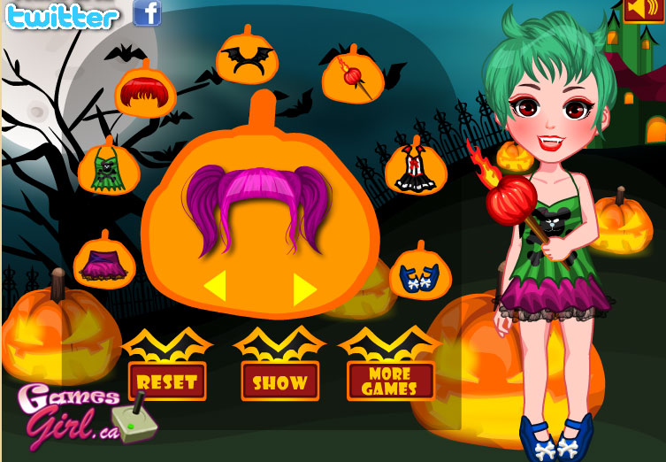 Holloween girl dress up game Play Max Games