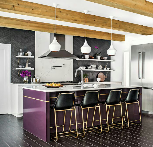 purple kitchen designs