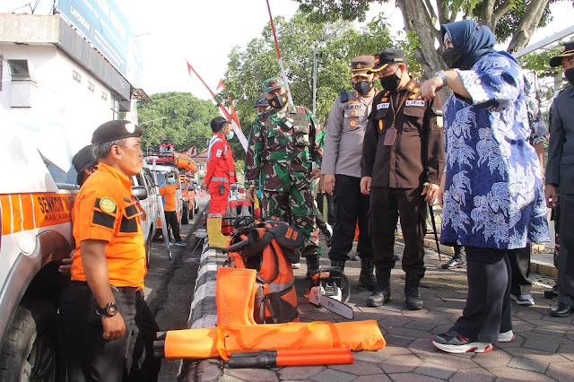 Hadapi Potensi Bencana alam, Pemkab Sragen, Kodim dan Polres apel gelar pasukan siaga bencana Hadapi Potensi Bencana alam, Pemkab Sragen, Kodim dan Polres apel gelar pasukan siaga bencana