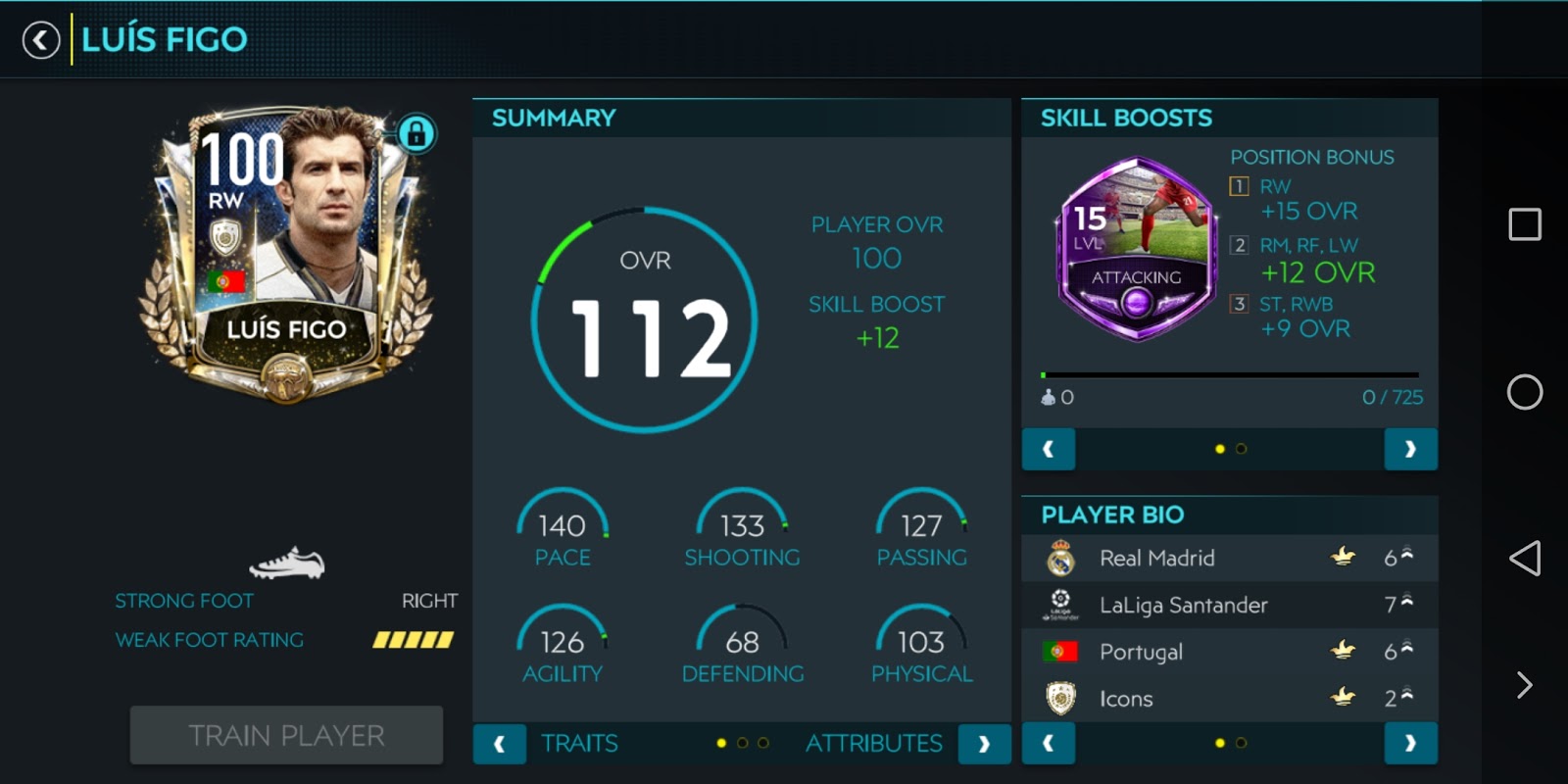 FIFA SOCCER, GUIDE LUÍS FIGO (RW) ICONS, Fast Player, Fifa Soccer