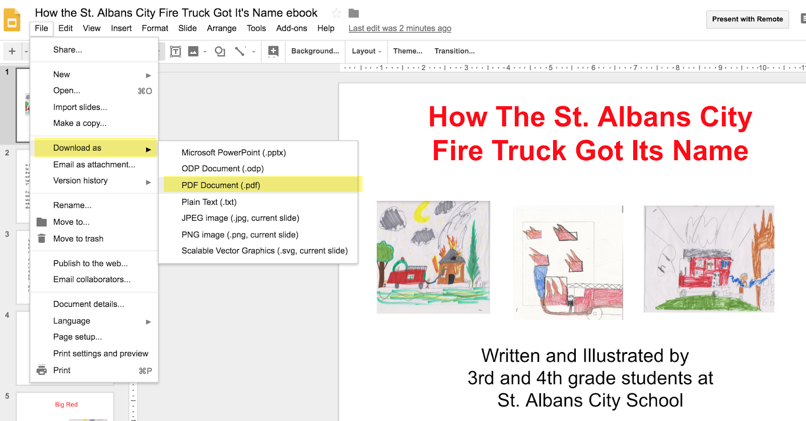 Create Make Learn Create an eBook with Google Slides