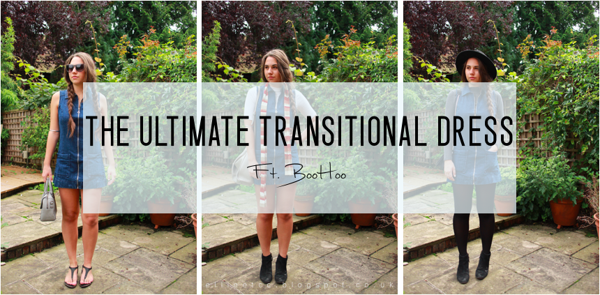 Ultimate Transitional Dress - A denim dress from boohoo.com styled for summer, swinter and autumn seasons. Featuring ASOS, Zara, Primark, H&M, New Look, fashion, style, lookbook #WeAreReady 