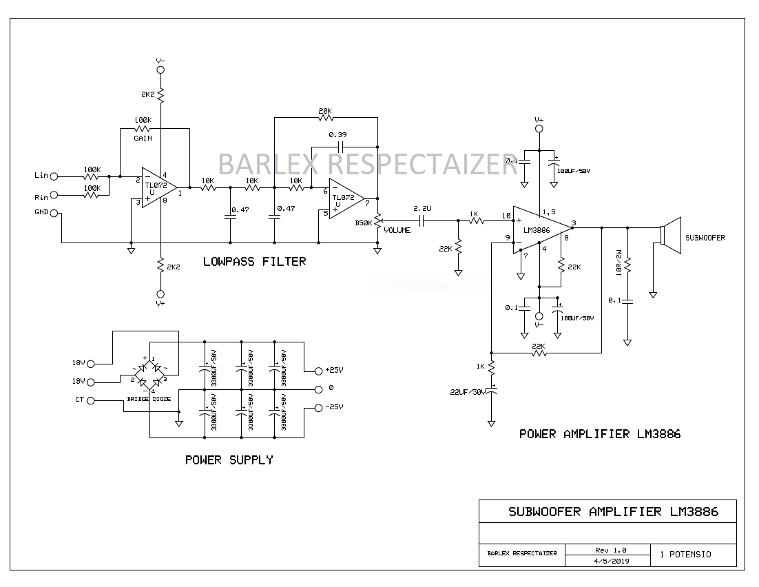 Lm324 Subwoofer Circuit Diagram