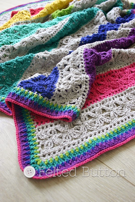 er the Awning Blanket crochet pattern by Susan Carlson of Felted Button