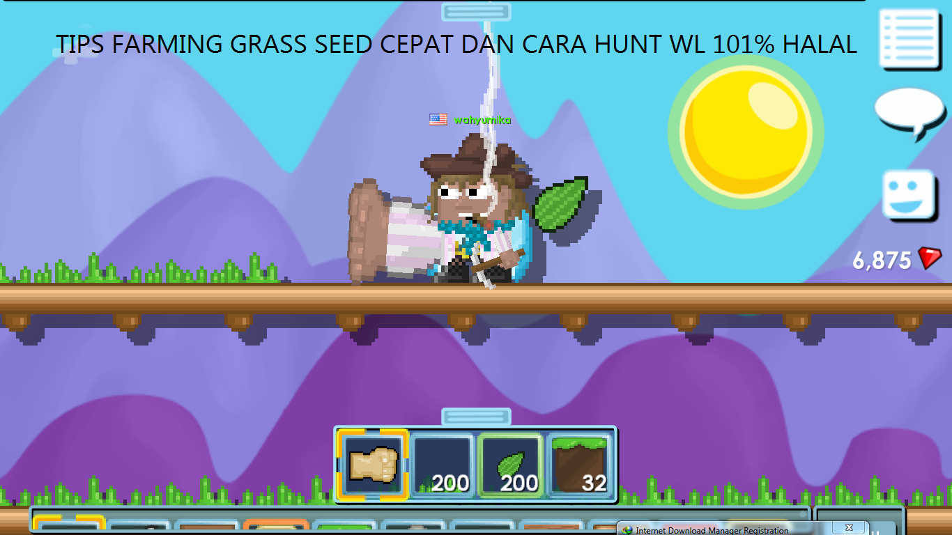 Cara Mendapatkan Banyak WL dengan Metode Farming Grass Seed di Growtopia