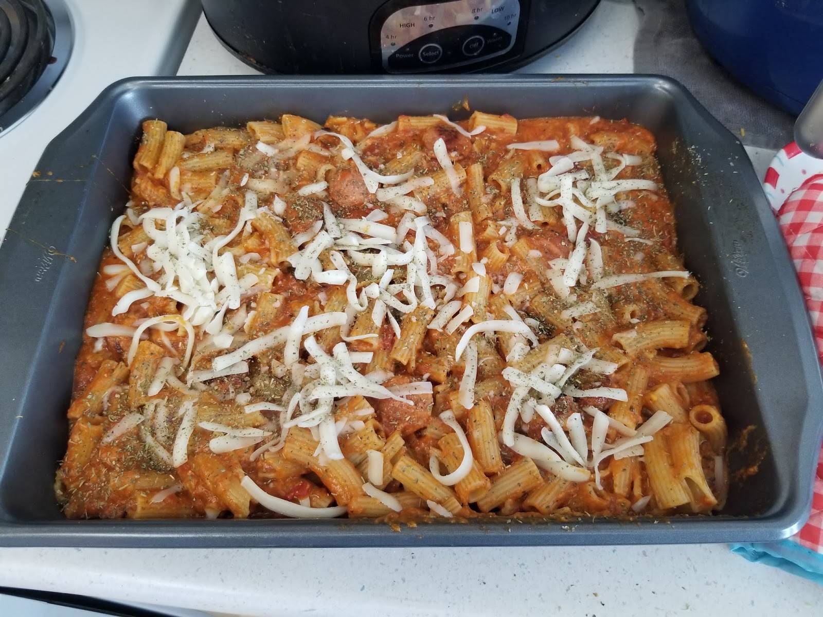 Super Easy Rigatoni Sausage Bake