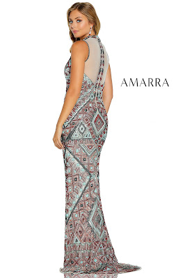 Body Conscious Prom Dress Amarra Multi Color Back Side